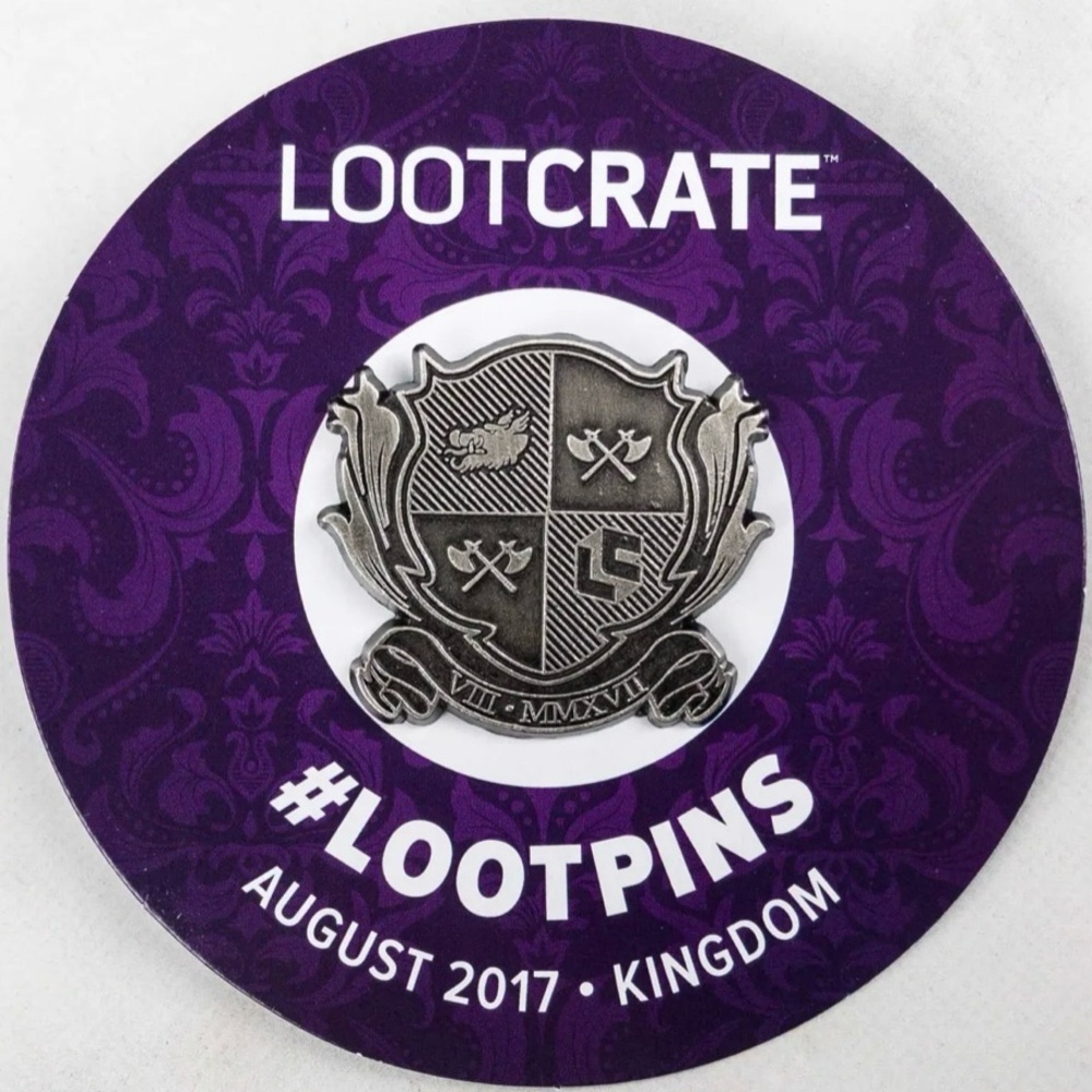 Loot Crate Exclusive Kingdom Crest August 2017 Lootcrate Collector’s Pin (NWT)